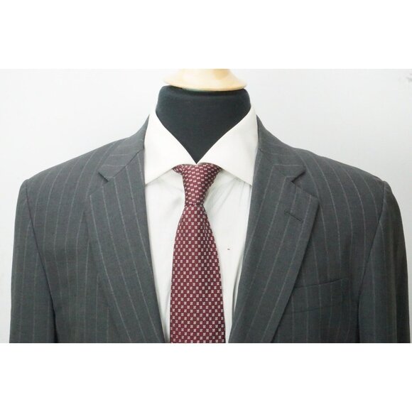 Brooks Brothers Madison Brookscool CURRENT Wool Blend Gray Striped 2 Pc Suit 40R - Picture 3 of 14